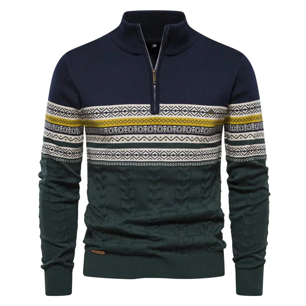 Men's sweater made from soft-knit fabric featuring a classic versatile design, perfect for everyday wear, providing warmth and comfort. 3