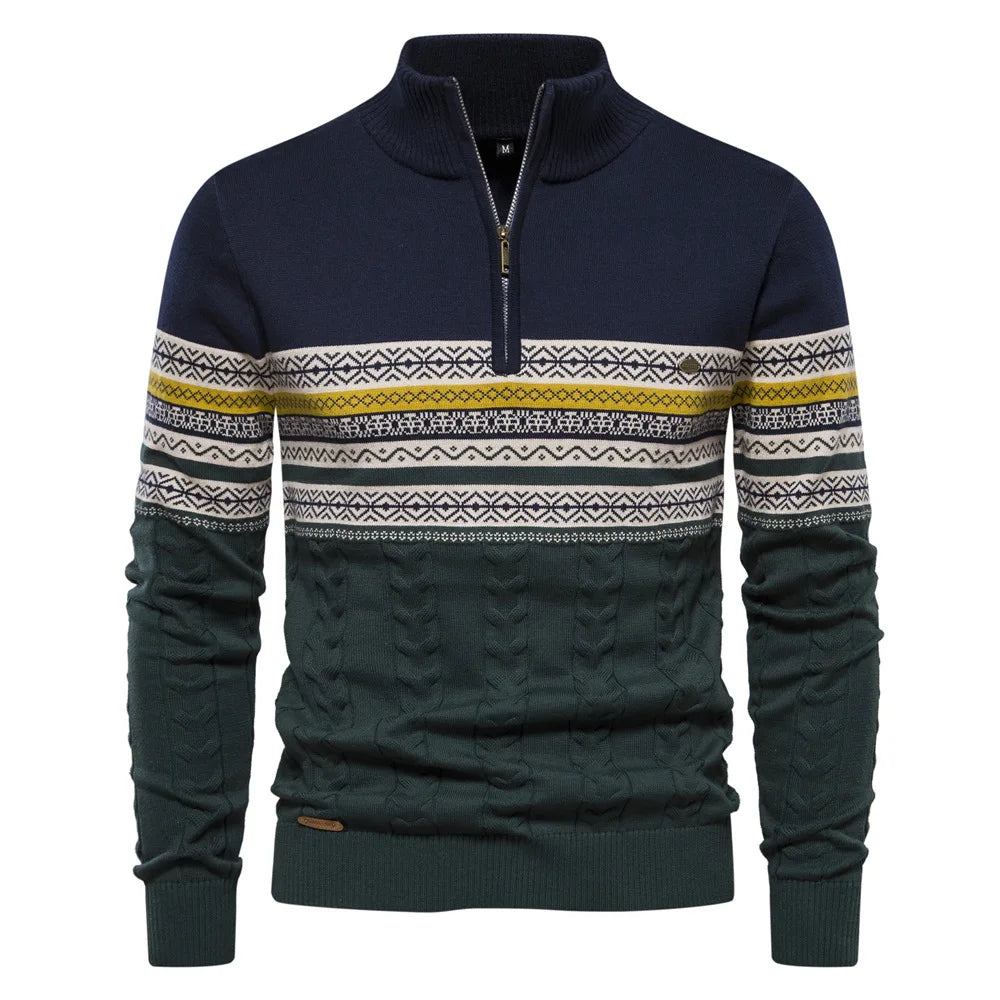 Men's sweater made from soft-knit fabric featuring a classic versatile design, perfect for everyday wear, providing warmth and comfort. 4