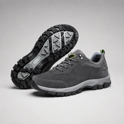 Men's water-resistant hiking shoes featuring a slip-resistant sole, designed for outdoor trails with lightweight comfort and durability. 3