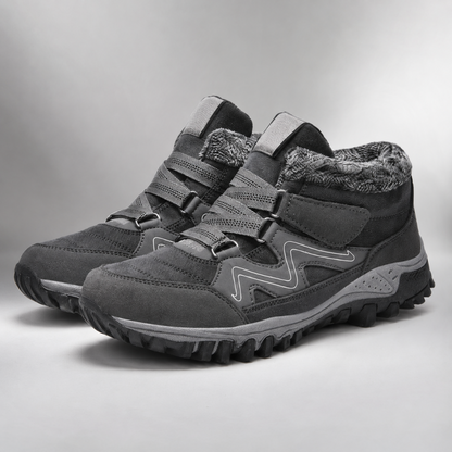 Men's waterproof winter snow boots featuring insulated comfort and a secure strap design, perfect for outdoor activities and casual wear. 0