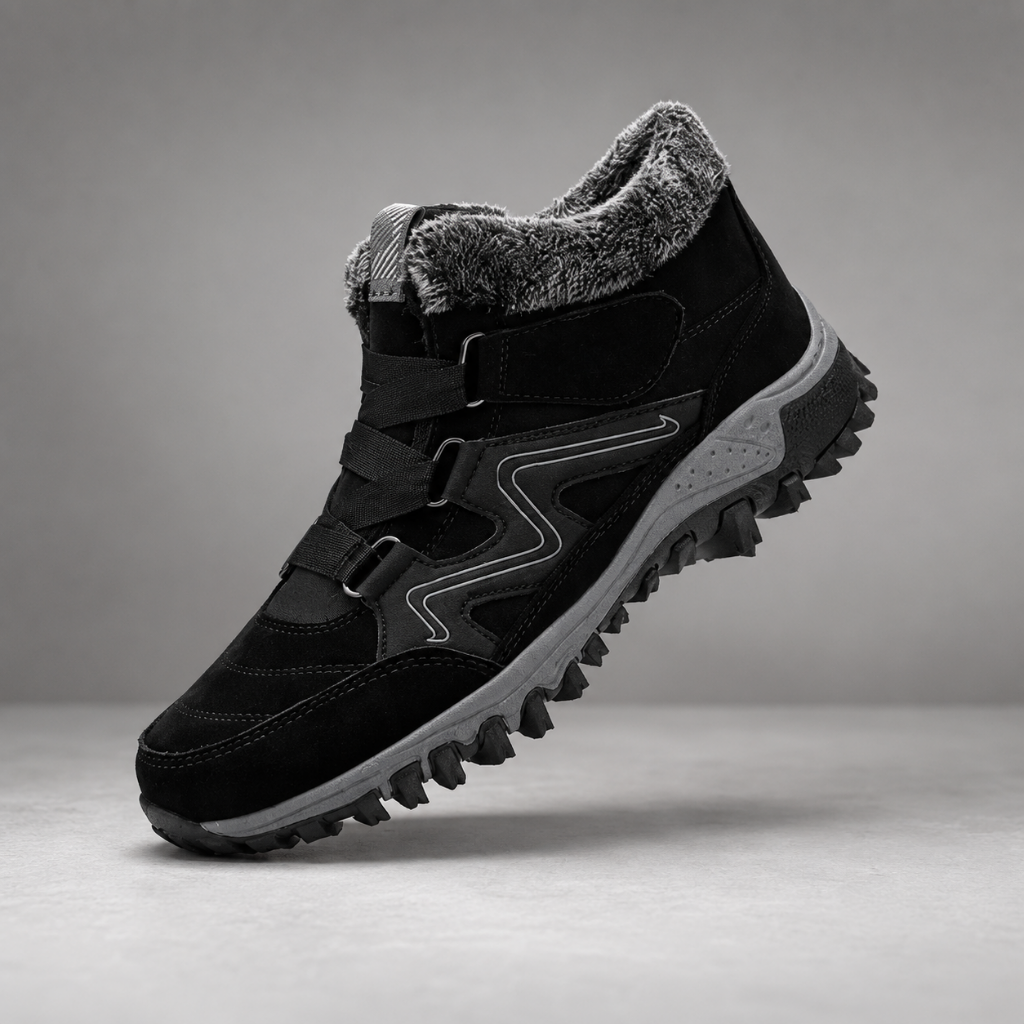 Men's waterproof winter snow boots featuring insulated comfort and a secure strap design, perfect for outdoor activities and casual wear. 6