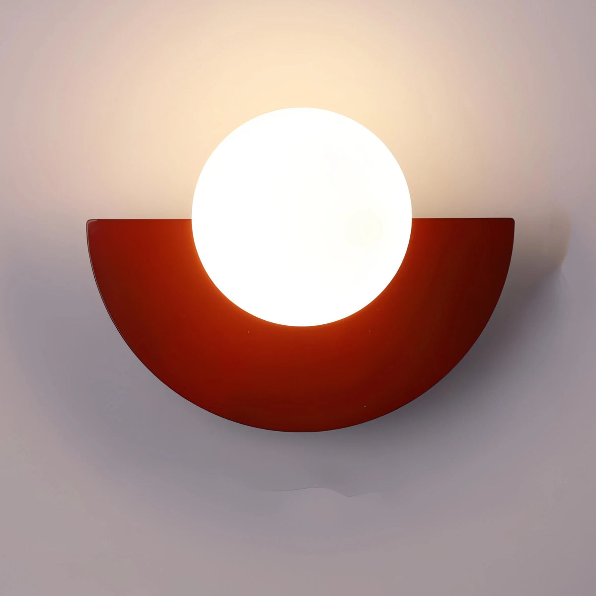 Mid-Century LED Wall Lamp featuring a stylish half-circle design, available in versatile color options to enhance any modern decor. 5
