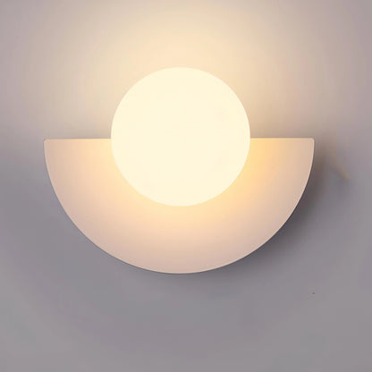 Mid-Century LED Wall Lamp featuring a stylish half-circle design, available in versatile color options to enhance any modern decor. 6