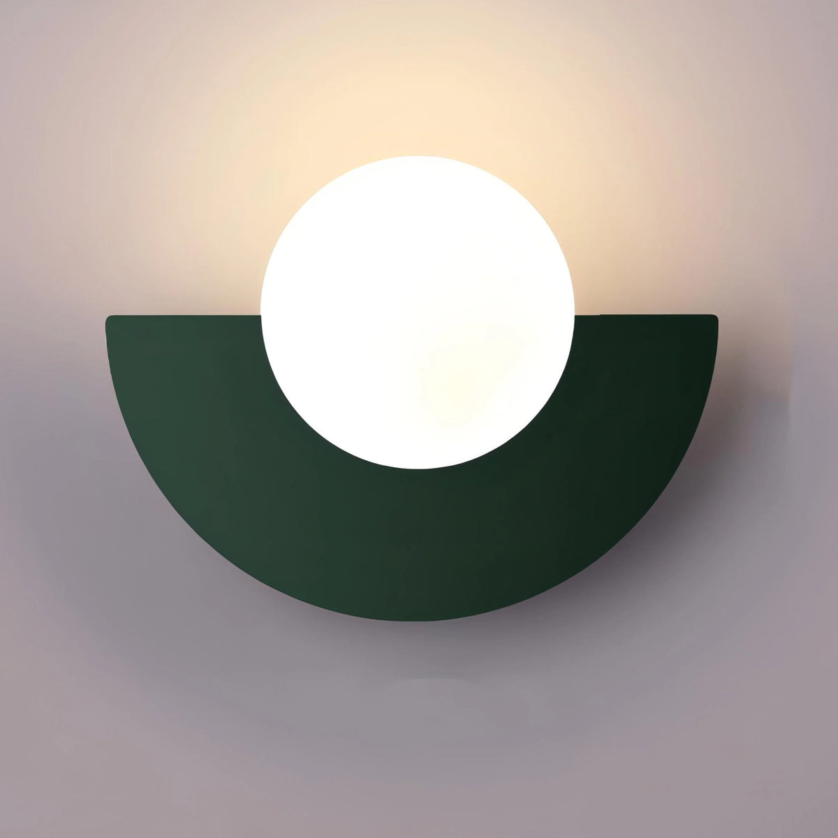 Mid-Century LED Wall Lamp featuring a stylish half-circle design, available in versatile color options to enhance any modern decor. 7