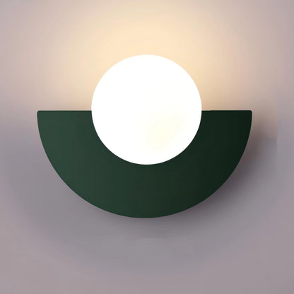 Mid-Century LED Wall Lamp featuring a stylish half-circle design, available in versatile color options to enhance any modern decor. 7