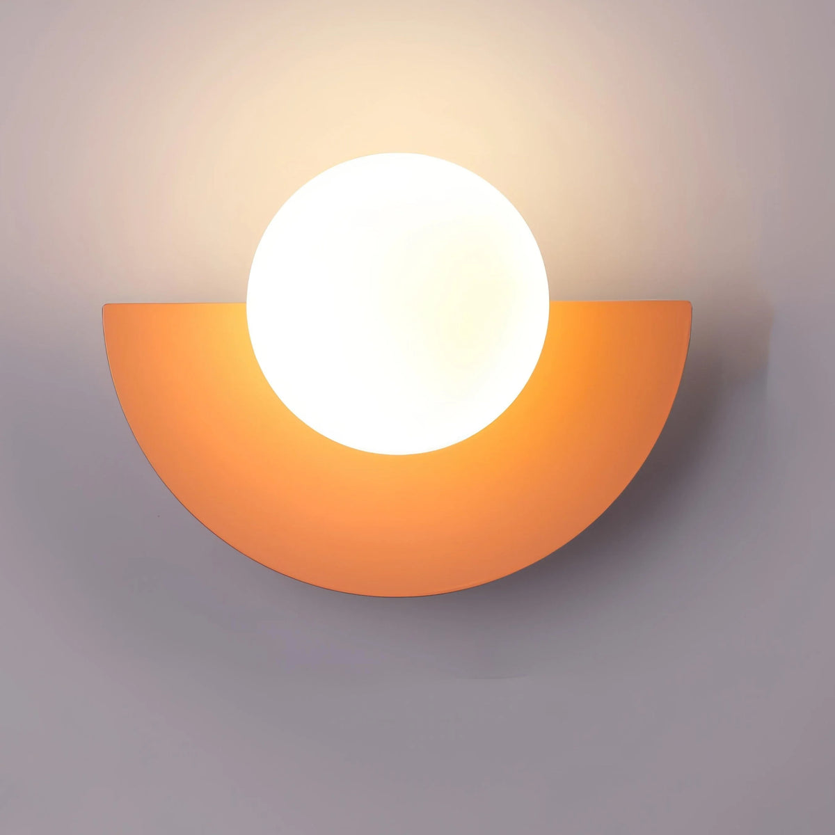 Mid-Century LED Wall Lamp featuring a stylish half-circle design, available in versatile color options to enhance any modern decor. 8