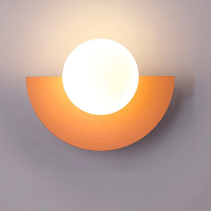 Mid-Century LED Wall Lamp featuring a stylish half-circle design, available in versatile color options to enhance any modern decor. 8