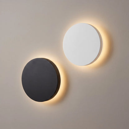 Minimalist LED wall light in black and white, featuring touch dimming and a wireless USB rechargeable design, perfect for modern home decor. 0