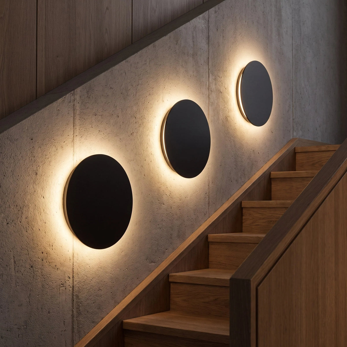 Minimalist LED wall light in black and white, featuring touch dimming and a wireless USB rechargeable design, perfect for modern home decor. 6