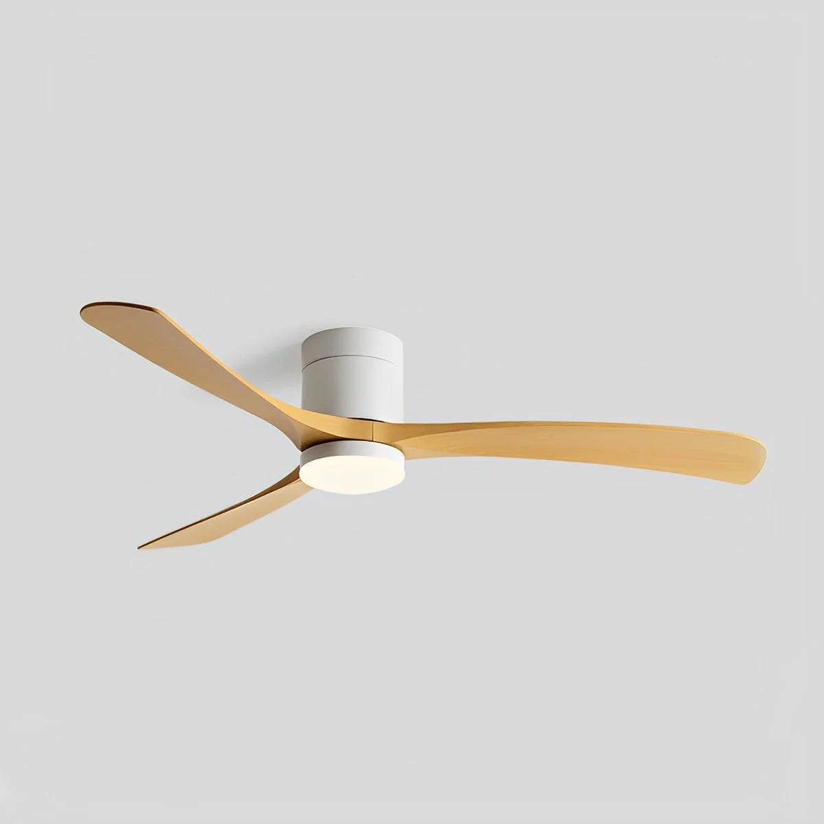 Modern ceiling fan featuring a sleek flush mount design, integrated LED light, and 6-speed reversible motor for whisper-quiet operation, perfect for enhancing home 8