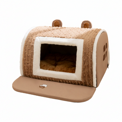 Orthopedic dog bed featuring a removable washable cover and bolster sides, designed for large pets to provide ultimate comfort and support. 0