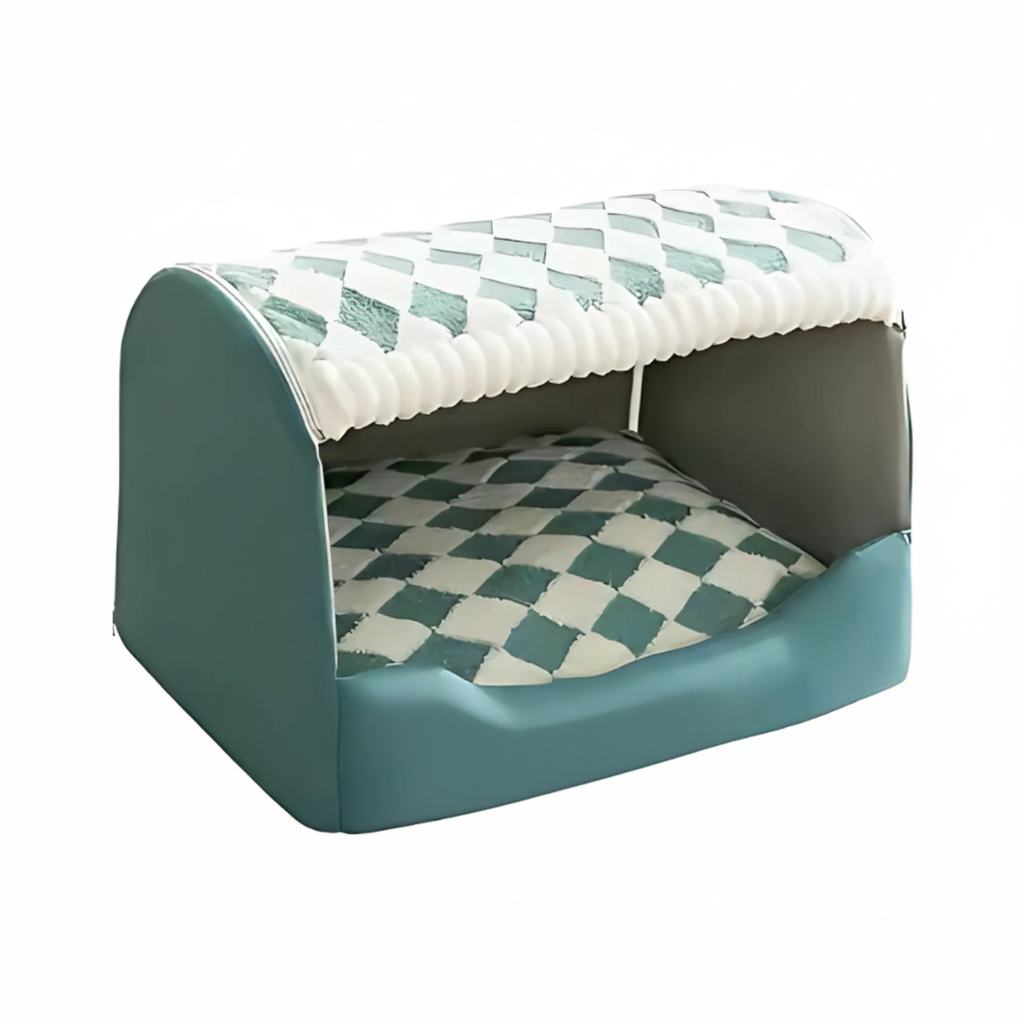 Orthopedic dog bed featuring a removable washable cover and bolster sides, designed for large pets to provide ultimate comfort and support. 3
