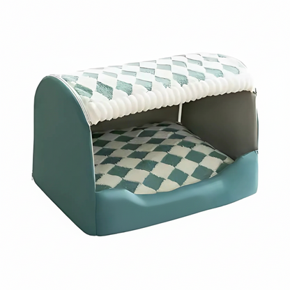 Orthopedic dog bed featuring a removable washable cover and bolster sides, designed for large pets to provide ultimate comfort and support. 3