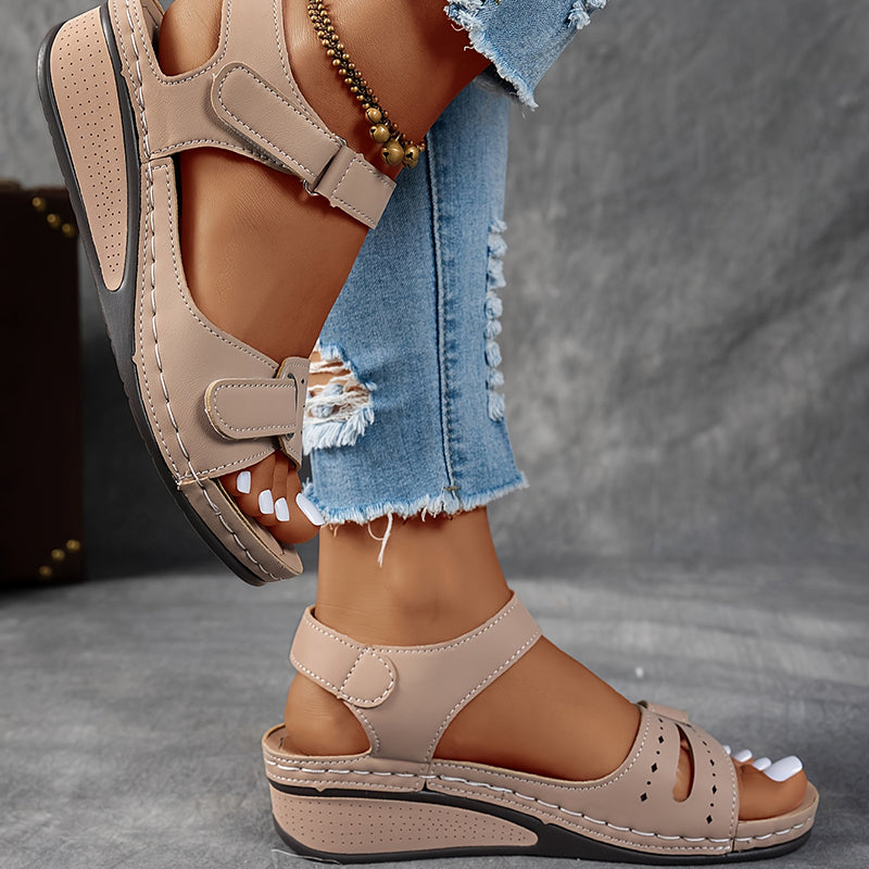 Orthopedic wedge sandals for women featuring cushioned support, adjustable fit, and a lightweight breathable design for all-day comfort. 5