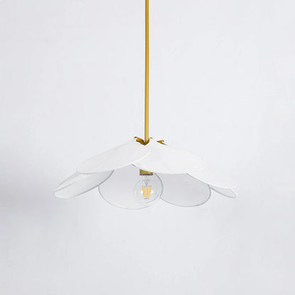 Elegant Petal Pendant Light featuring a floral design in a gold frame, customizable hanging height, and available in various sizes and colors, perfect for enhancing any 12