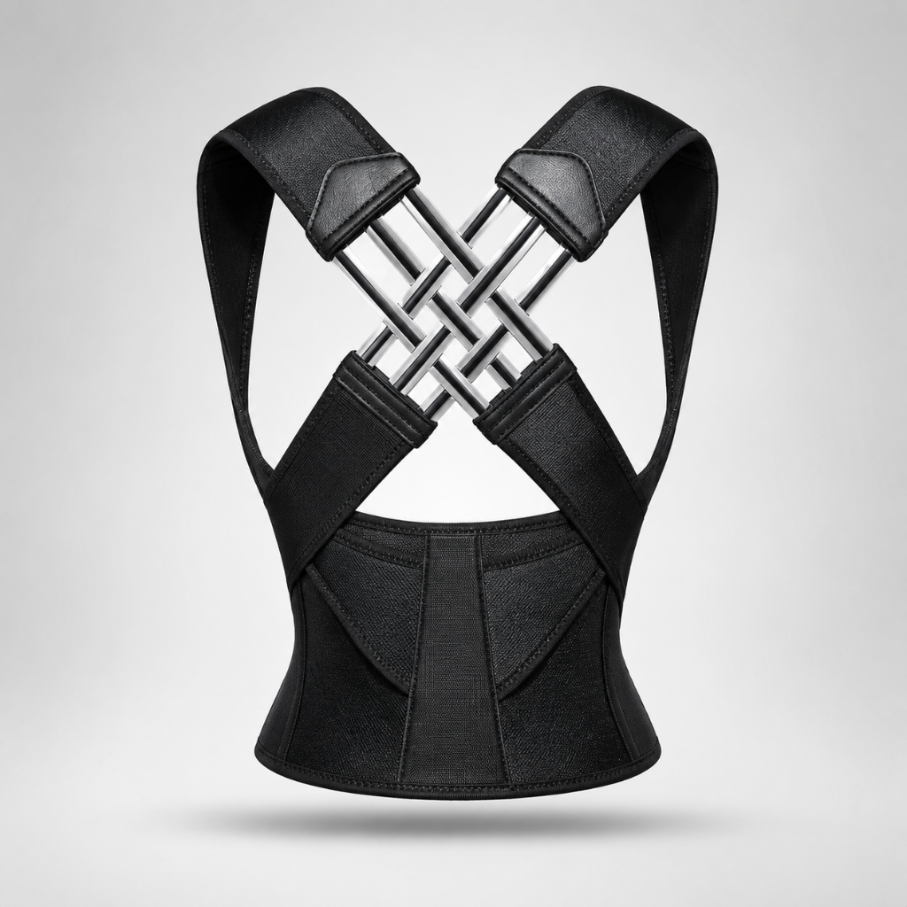 Posture Corrector Back Brace featuring adjustable support and breathable design, ideal for lightweight upper back support and improving posture. 0