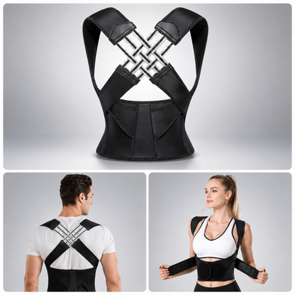 Posture Corrector Back Brace featuring adjustable support and breathable design, ideal for lightweight upper back support and improving posture. 4