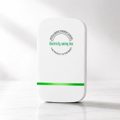 Compact Power Saver Device for indoor use, featuring plug-in voltage control for efficient energy management and reduced electricity bills. 0