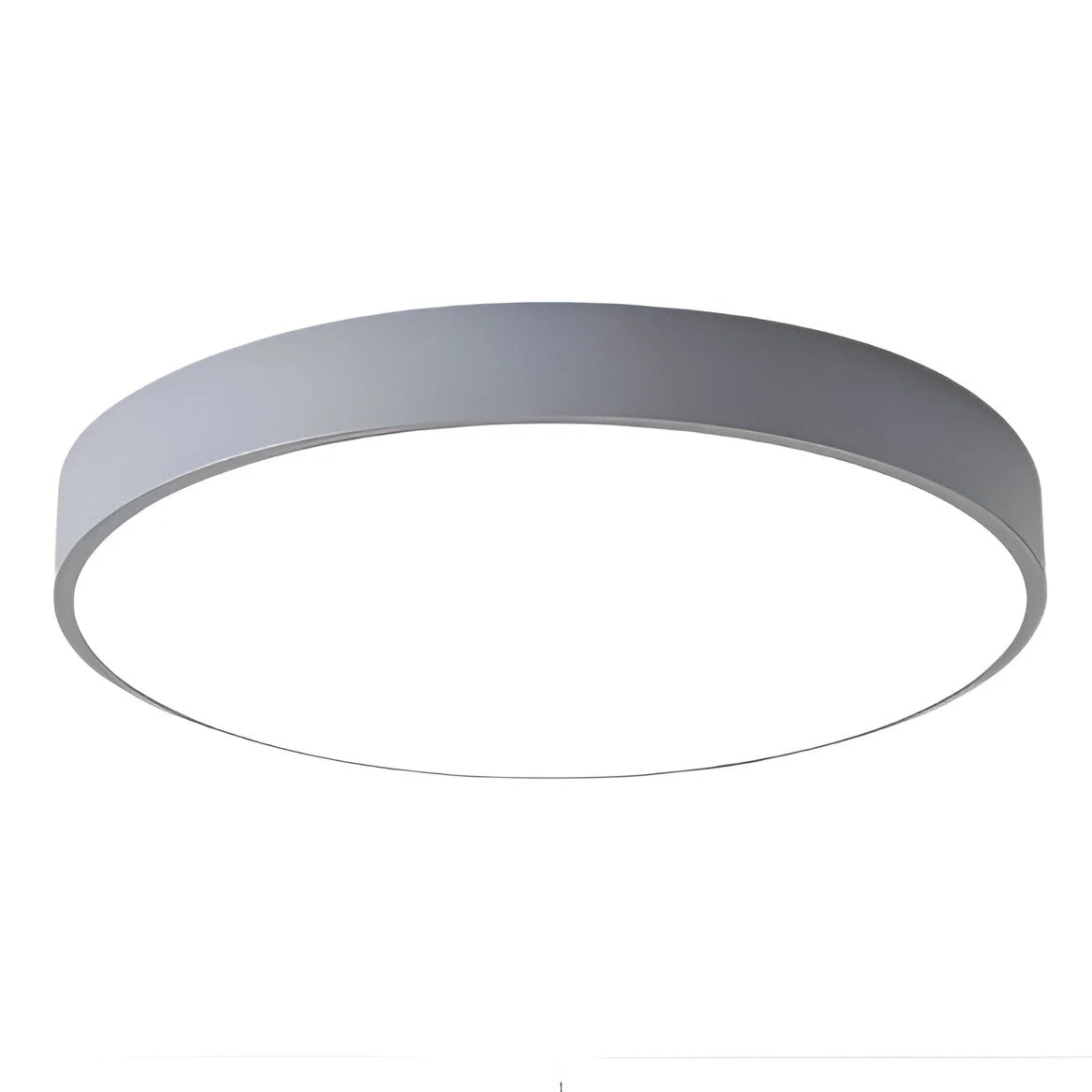 Round LED ceiling light featuring a sleek low-profile design and acrylic diffuser, ideal for modern home interiors as a stylish flush mount fixture. 2
