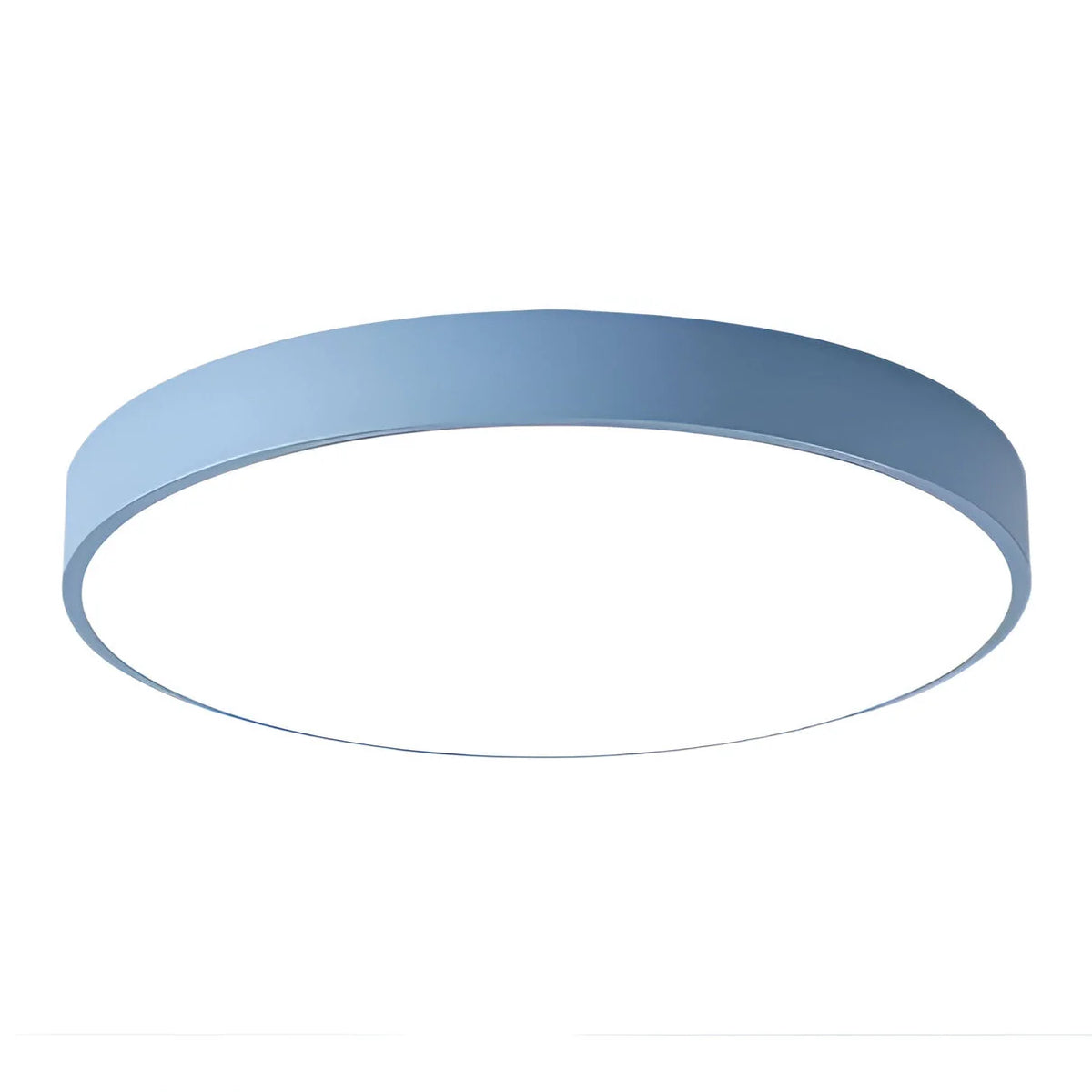 Round LED ceiling light featuring a sleek low-profile design and acrylic diffuser, ideal for modern home interiors as a stylish flush mount fixture. 3