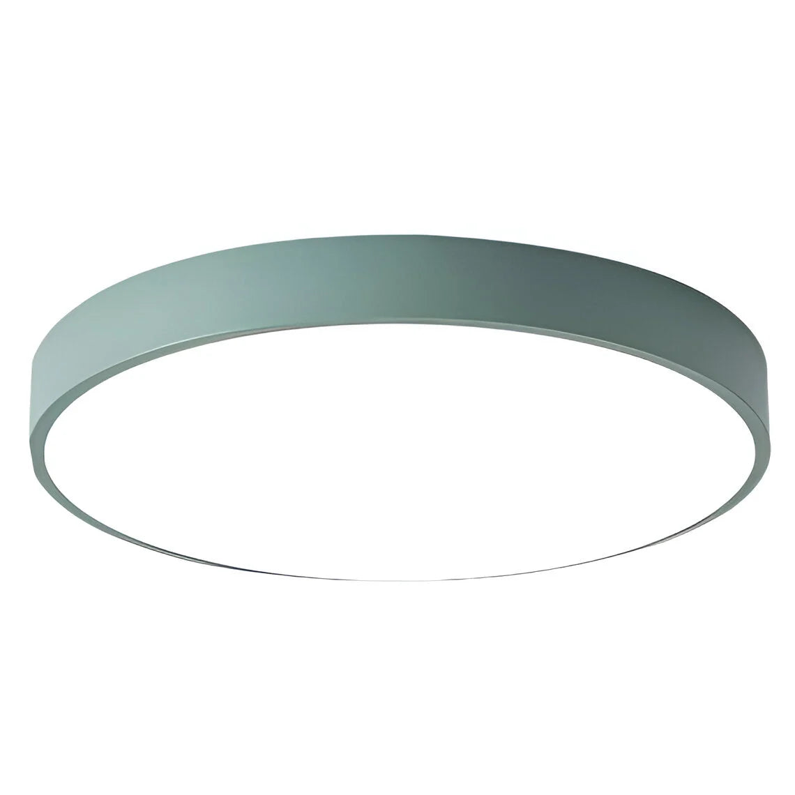 Round LED ceiling light featuring a sleek low-profile design and acrylic diffuser, ideal for modern home interiors as a stylish flush mount fixture. 4