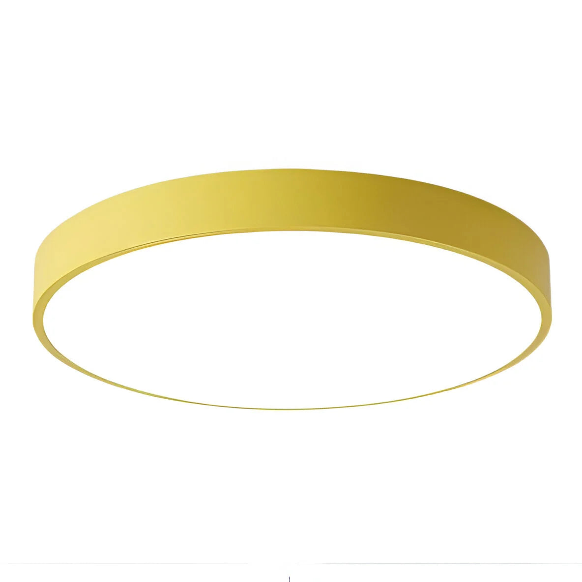 Round LED ceiling light featuring a sleek low-profile design and acrylic diffuser, ideal for modern home interiors as a stylish flush mount fixture. 7