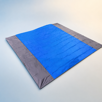 Sand-free beach mat made from moisture-resistant fabric, designed for outdoor use at the beach or picnics, available in multiple sizes, lightweight and easy 3