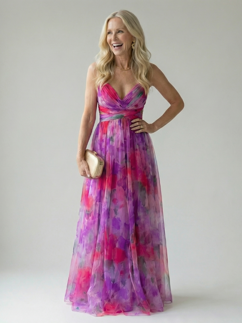 Soft wrap maxi dress featuring a lightweight sleeveless design and a flowing skirt, perfect for casual summer outings. 10