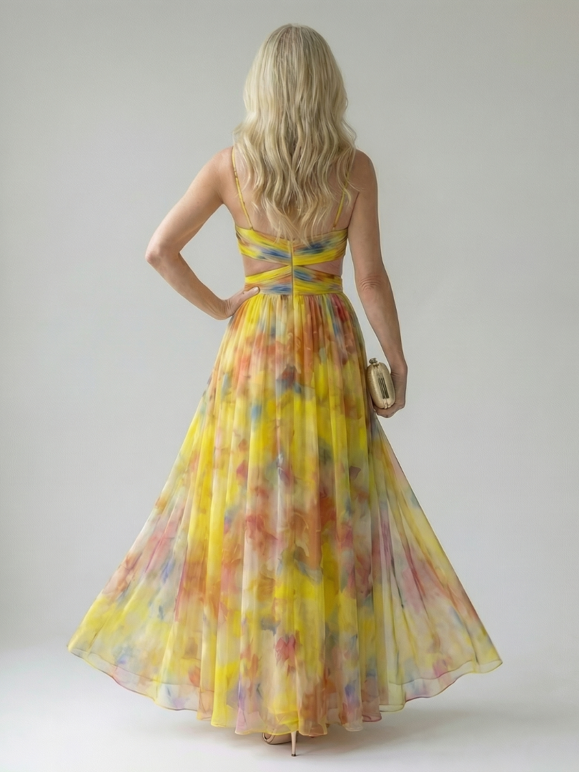 Soft wrap maxi dress featuring a lightweight sleeveless design and a flowing skirt, perfect for casual summer outings. 7