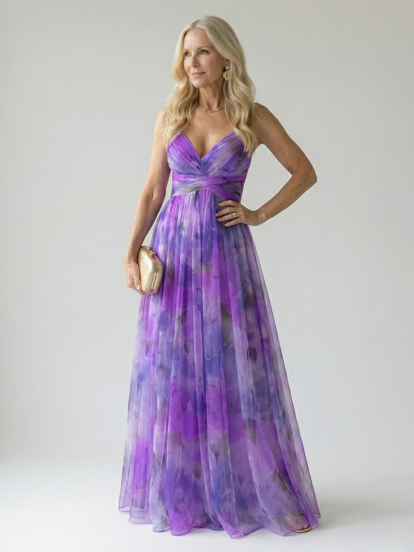 Soft wrap maxi dress featuring a lightweight sleeveless design and a flowing skirt, perfect for casual summer outings. 9