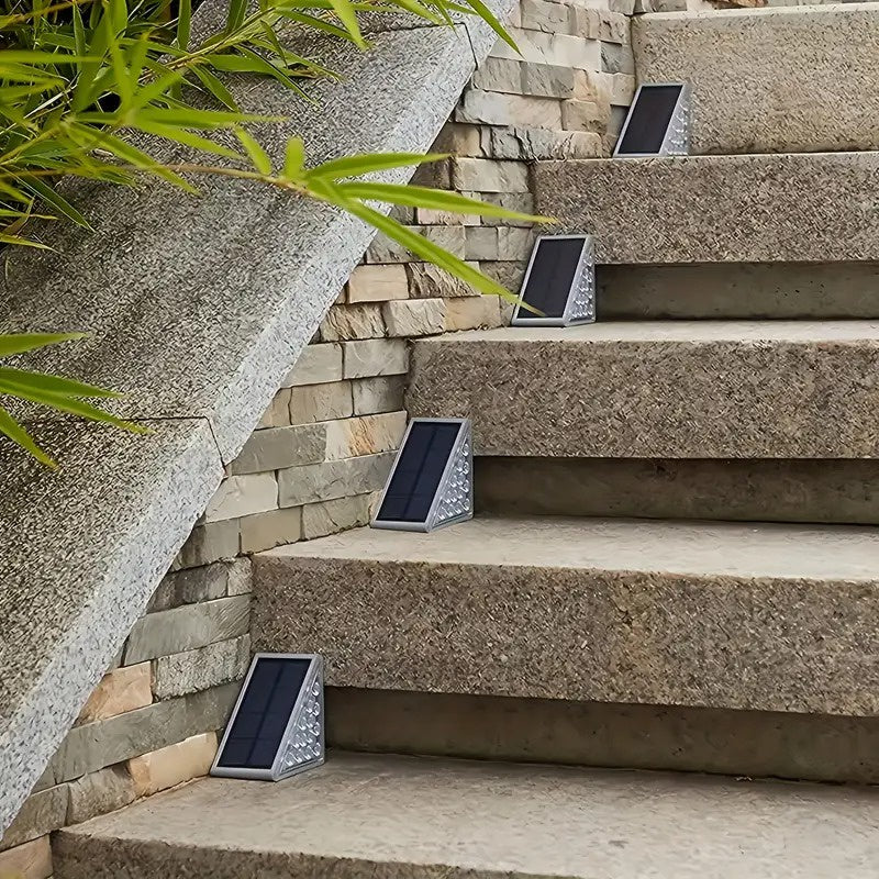 Solar-Powered Triangular Outdoor Light Set