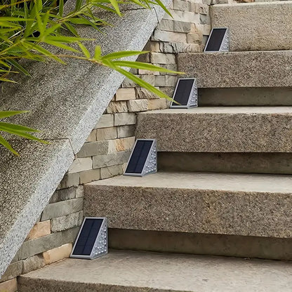 Solar-Powered Triangular Outdoor Light Set