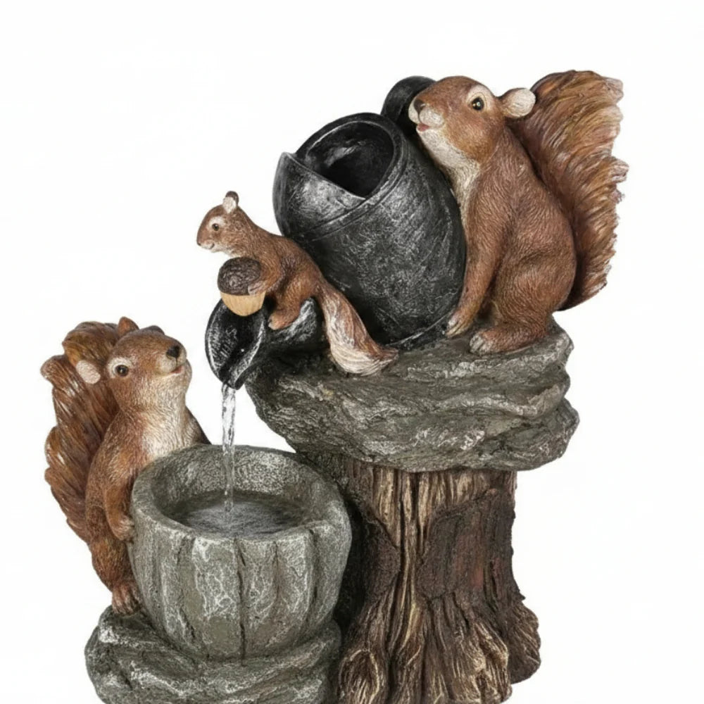 Solar Water Fountain with LED Light, designed as a bird bath, providing a stylish and eco-friendly water feature for gardens and patios, powered by solar energy 4