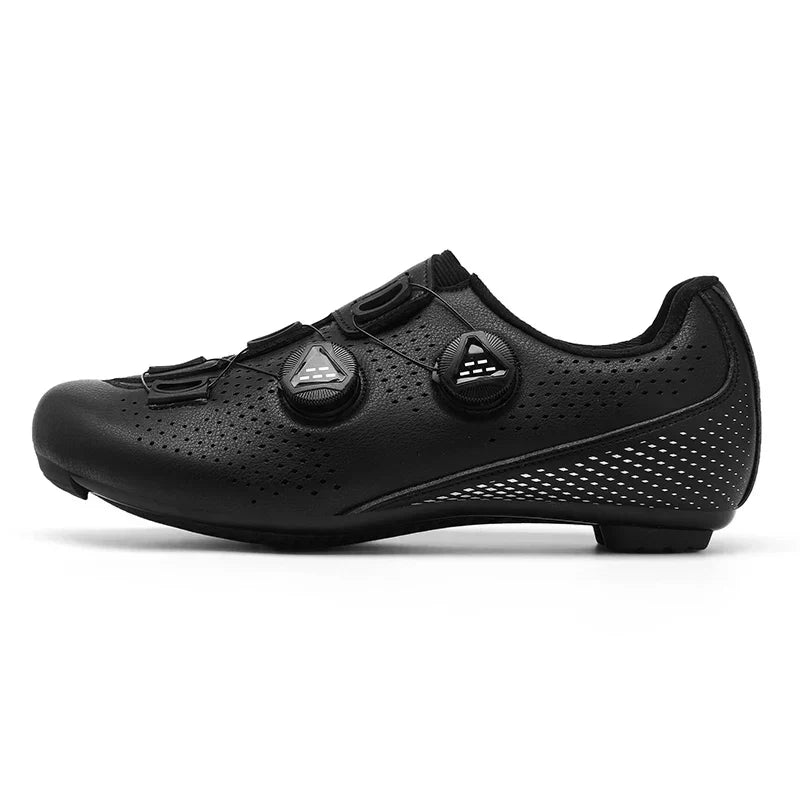 Unisex cycling shoes featuring a lightweight and breathable design with double twist locks, ideal for mountain biking and road cycling. 5