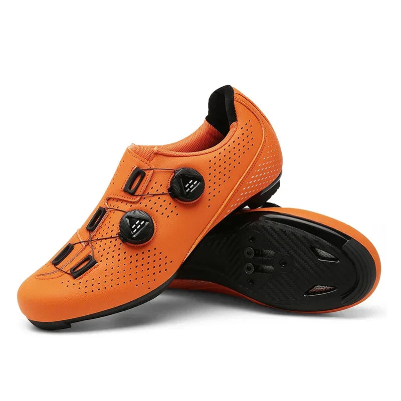 Unisex cycling shoes featuring a lightweight and breathable design with double twist locks, ideal for mountain biking and road cycling. 7