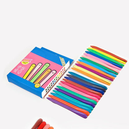 Washable art crayons for kids in vibrant colors, available in sets of 12, 24, or 36, designed for easy cleaning and creative 5