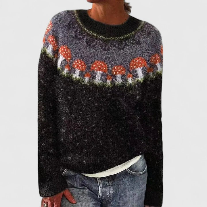 Women's dark gray cashmere sweater featuring a timeless chic design and a flattering fit, perfect for any occasion. 10