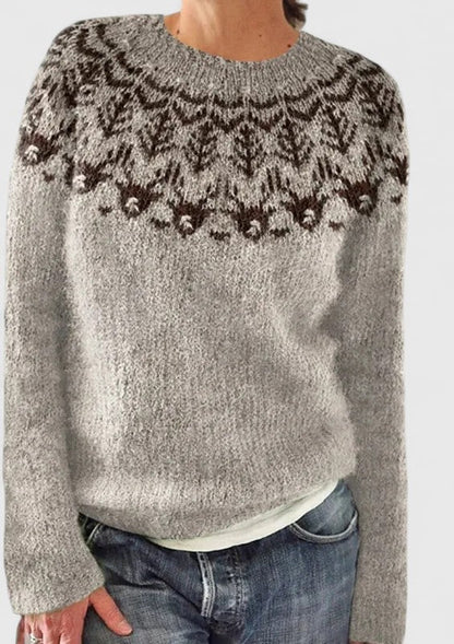 Women's dark gray cashmere sweater featuring a timeless chic design and a flattering fit, perfect for any occasion. 4