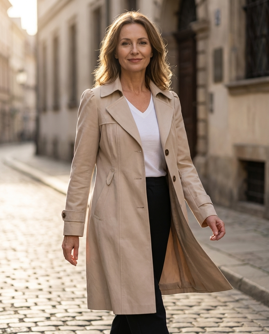 Women's lightweight fabric coat with a tailored cut, featuring an elegant vintage summer style, perfect for warm-weather occasions. 6