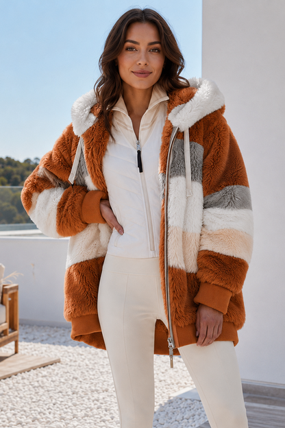 Women's hoodie cardigan featuring soft fabric and a relaxed fit, perfect for cozy everyday wear and casual layering. 1