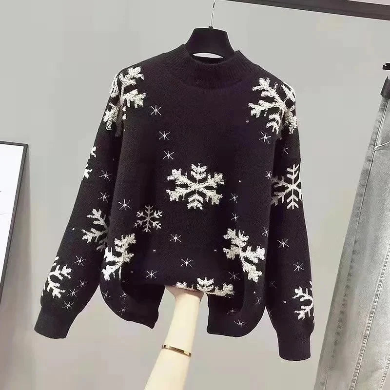 Women's dip-dye patterned jumper featuring a stylish bow sash detail, perfect for casual winter wear with a comfortable O-neck design. 0