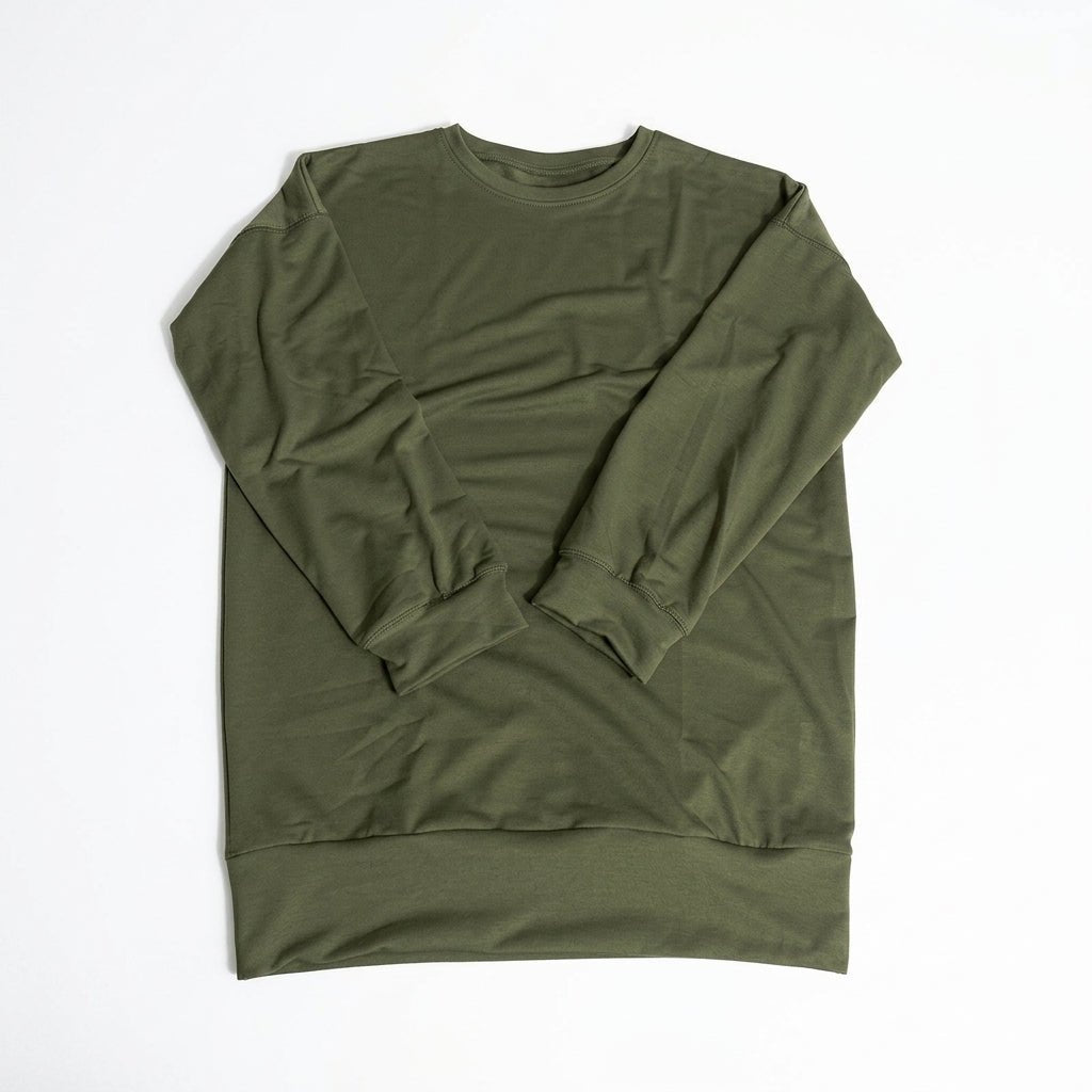 Women's oversized sweater tunic featuring long sleeves and a cozy drop shoulder design, perfect for casual comfort and stylish layering. 5