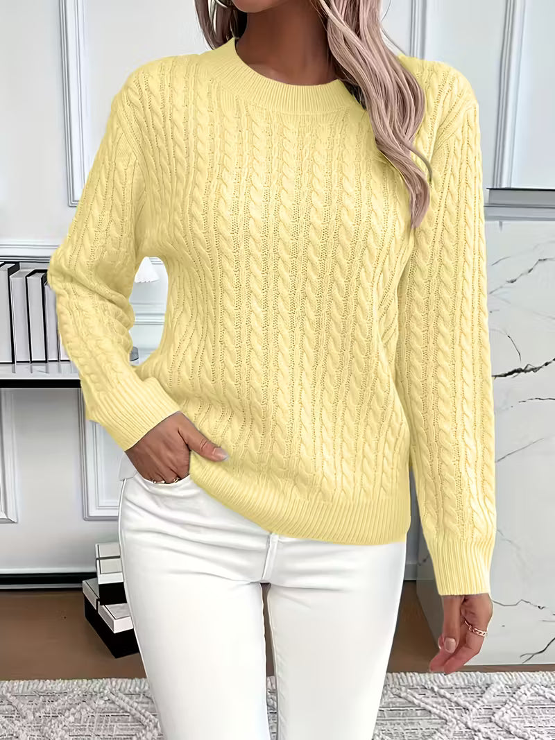 Women's green sweater designed for cozy everyday wear, featuring a minimalist lightweight design perfect for layering and casual outfits. 10