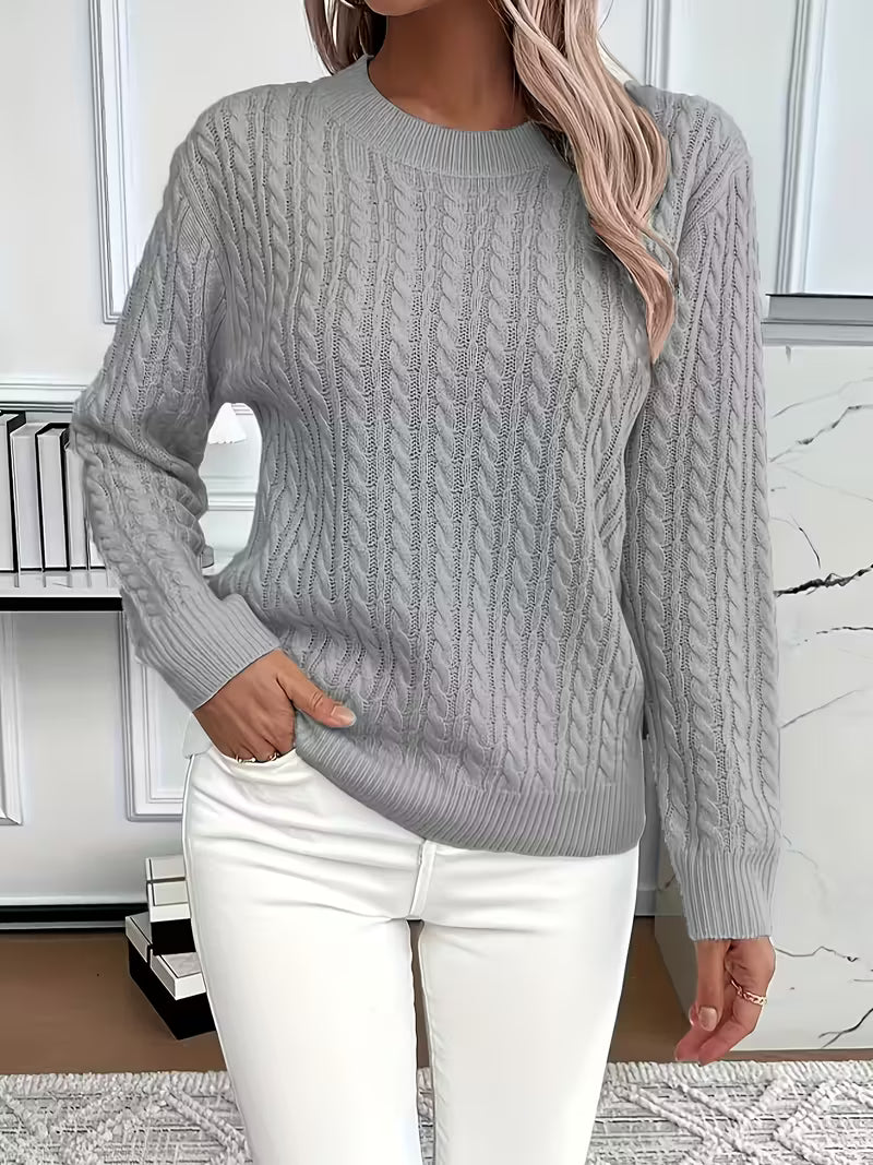 Women's green sweater designed for cozy everyday wear, featuring a minimalist lightweight design perfect for layering and casual outfits. 11