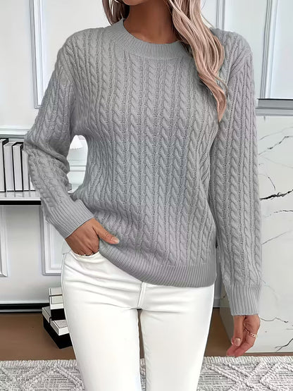 Women's green sweater designed for cozy everyday wear, featuring a minimalist lightweight design perfect for layering and casual outfits. 11