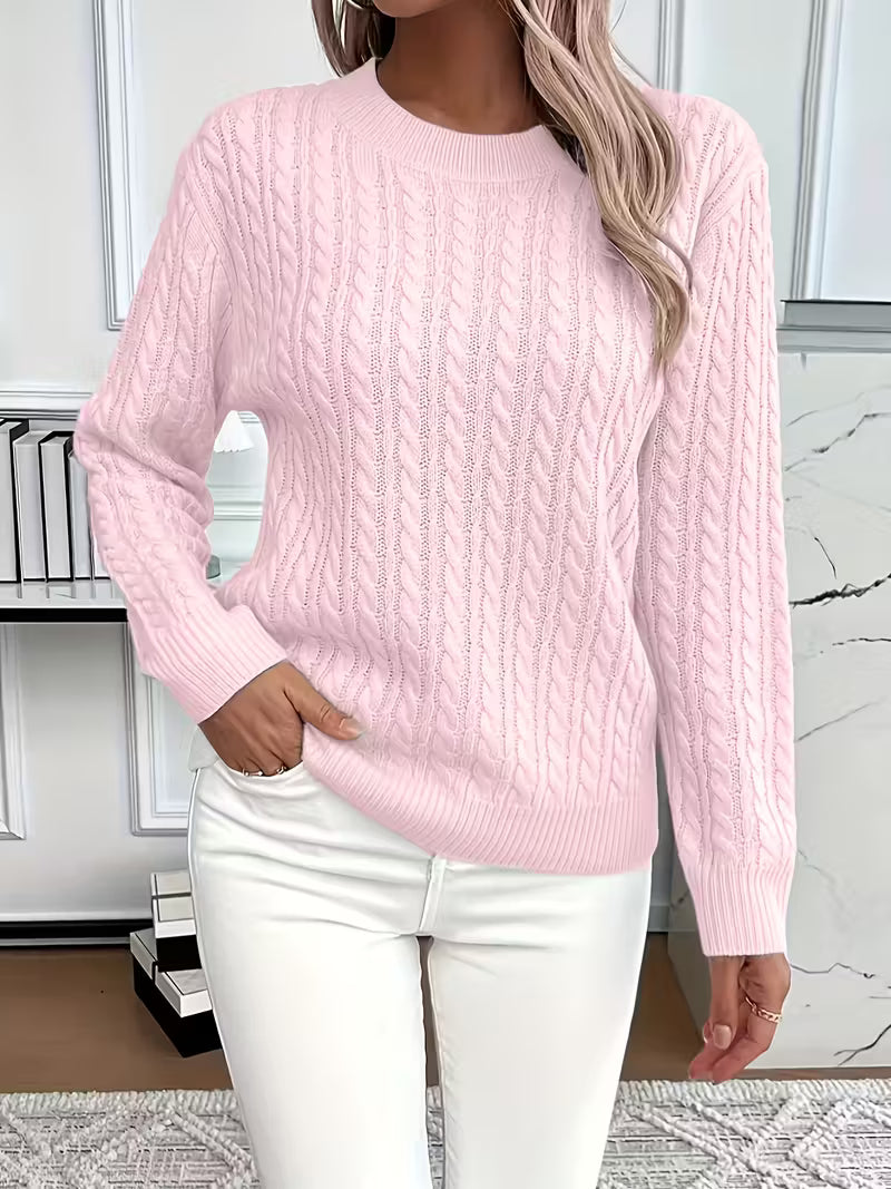 Women's green sweater designed for cozy everyday wear, featuring a minimalist lightweight design perfect for layering and casual outfits. 12
