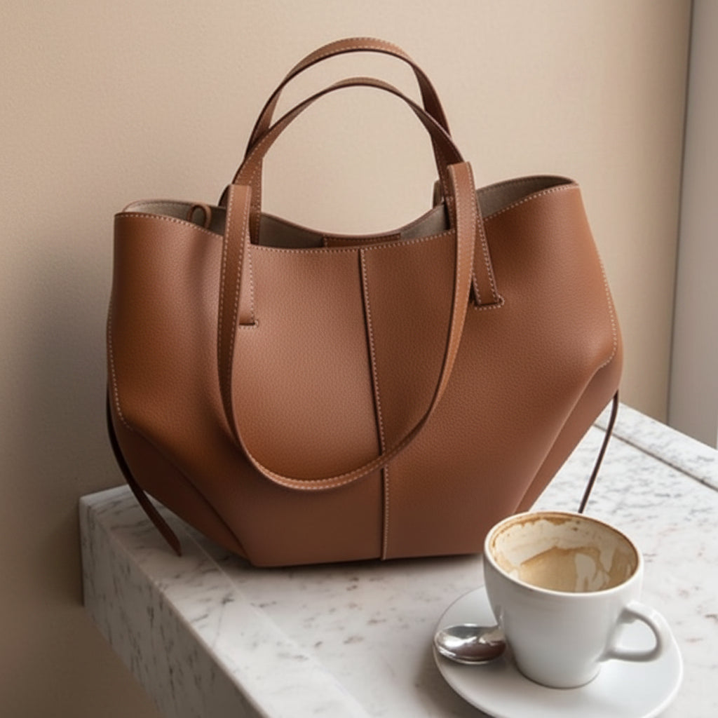 Women's vintage tote bag featuring a spacious interior, made from durable fabric, perfect for everyday carry as a large shoulder handbag. 0