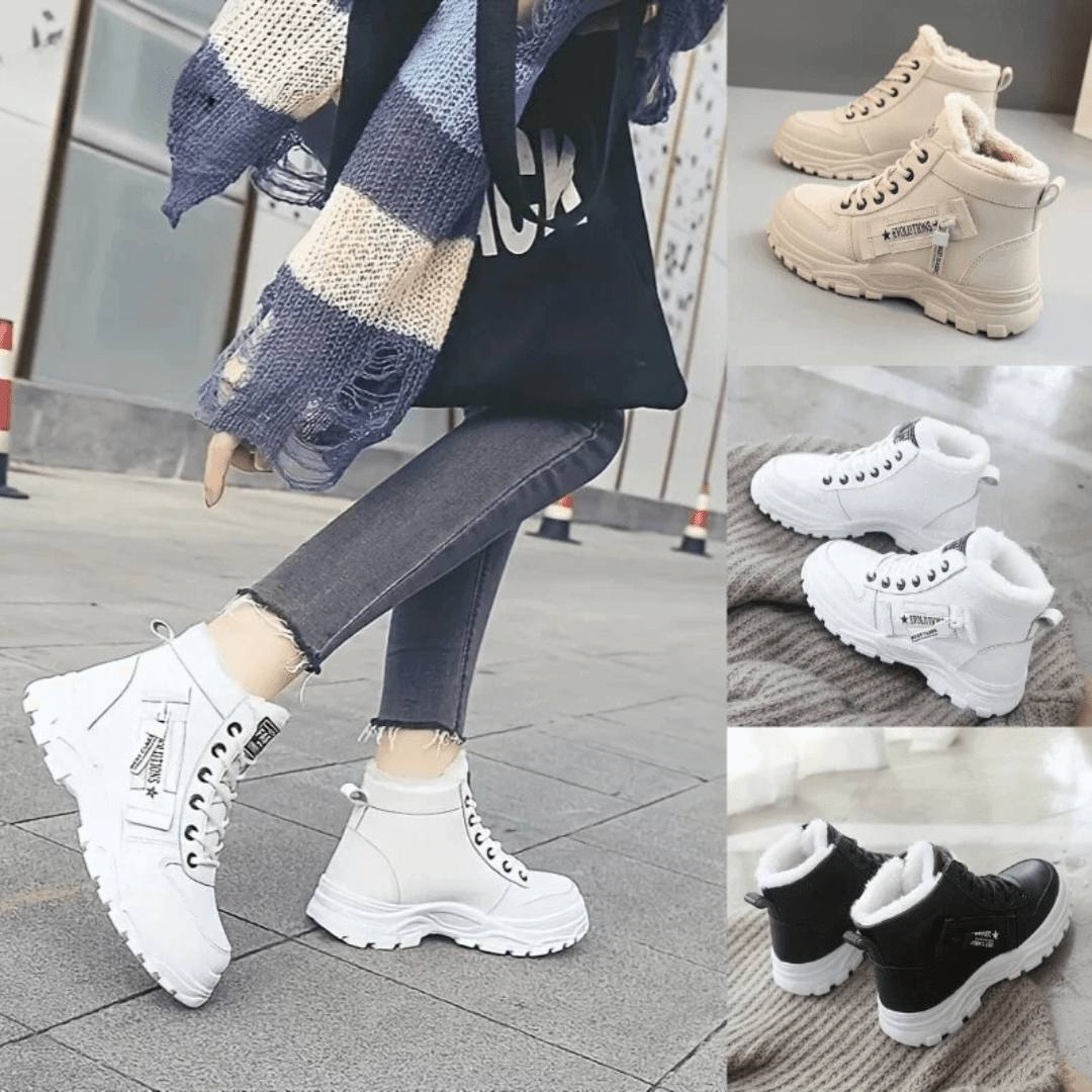 Women's waterproof insulated snow boots featuring an anti-slip sole, designed for modern winter adventures with a stylish look and superior warmth. 3