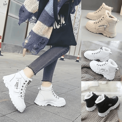 Women's waterproof insulated snow boots featuring an anti-slip sole, designed for modern winter adventures with a stylish look and superior warmth. 3