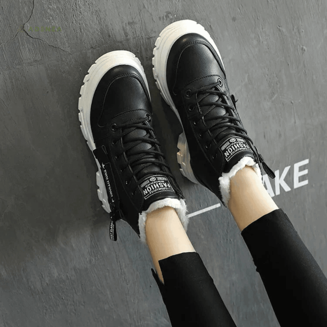 Women's waterproof insulated snow boots featuring an anti-slip sole, designed for modern winter adventures with a stylish look and superior warmth. 6